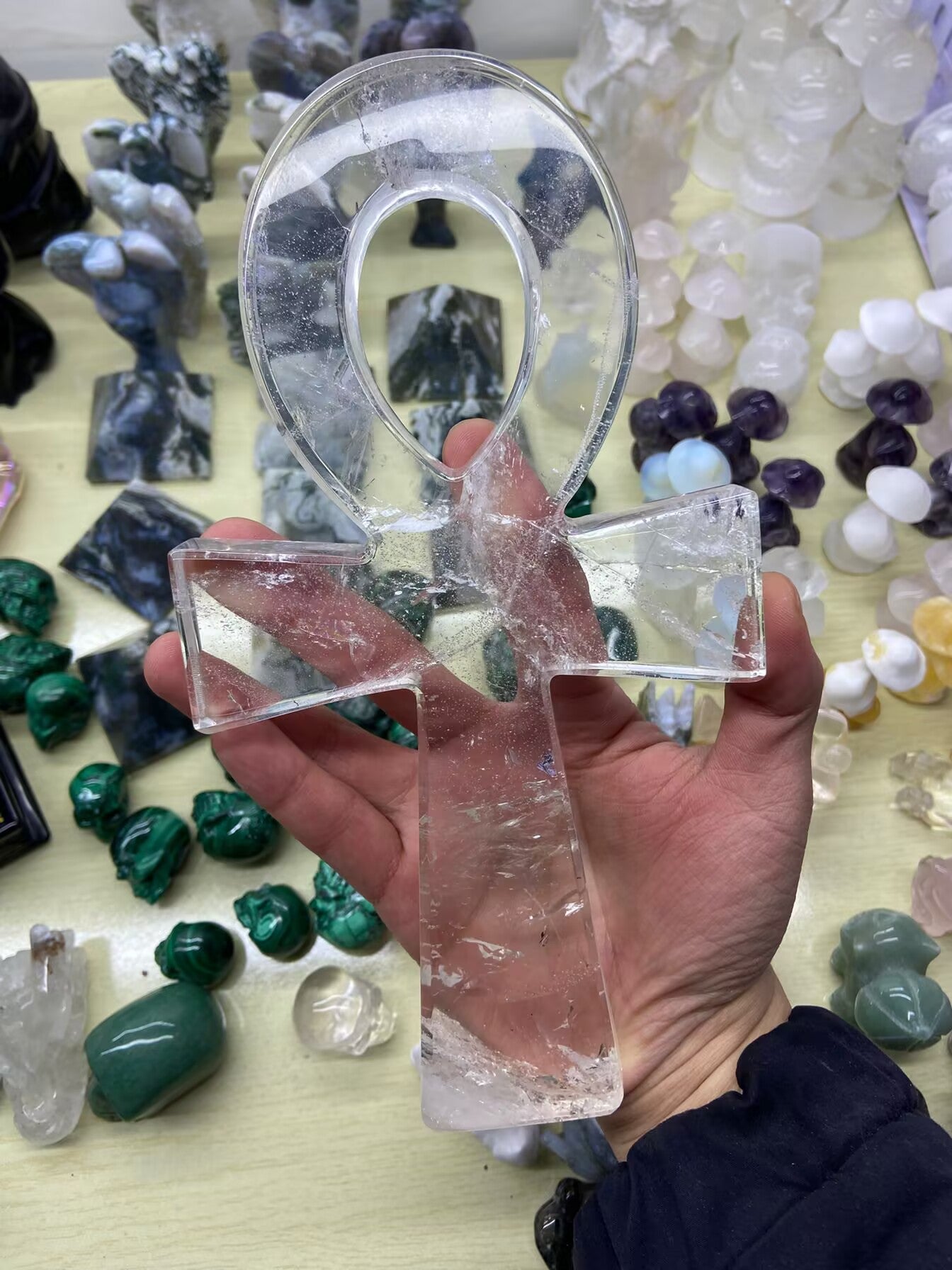 Clear Quartz Anchor Cross