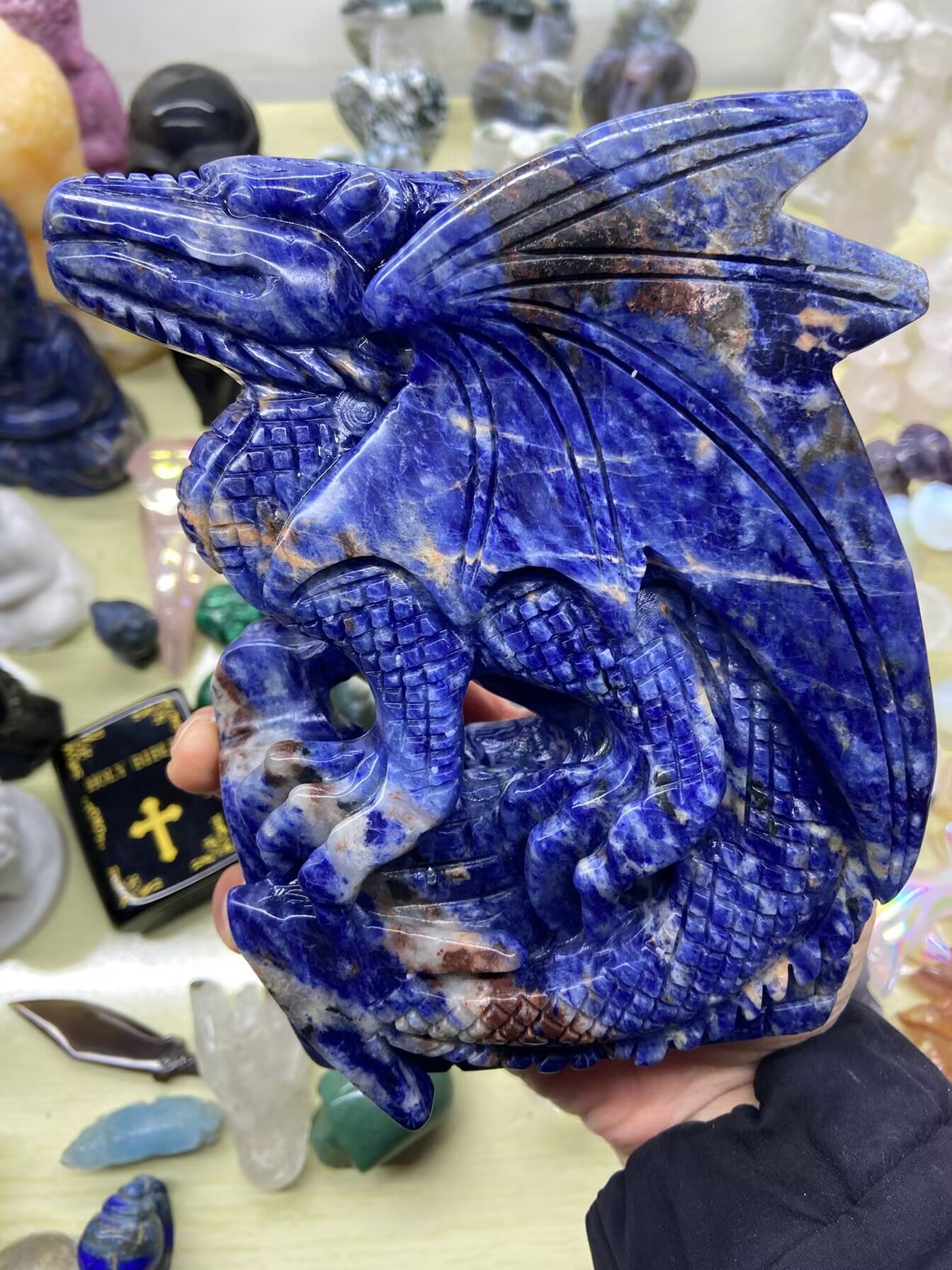 1.4kg Blue Sodalite Castle Dragon