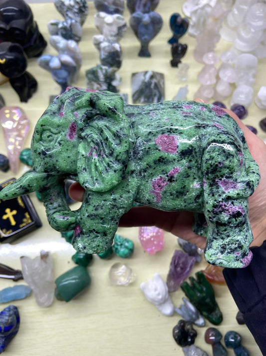 1.61kg Ruby in Zoisite Elephant