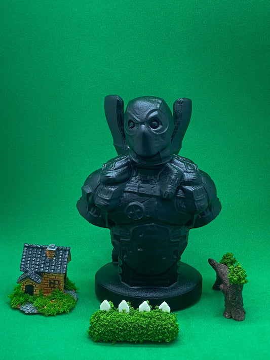 Black Obsidian Deadpool Statue Carving