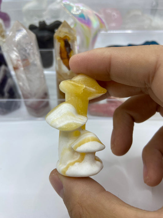 Yellow Calcite Mushroom (5cm)