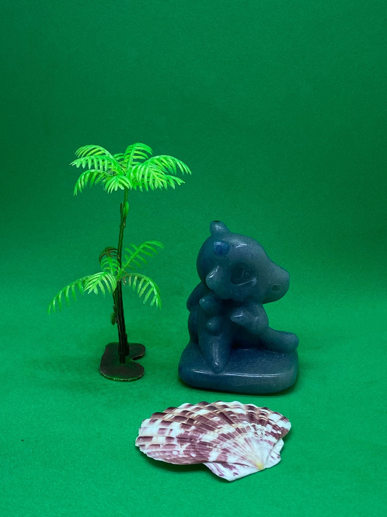 Blue Aventurine Pokémon Cubone Carving