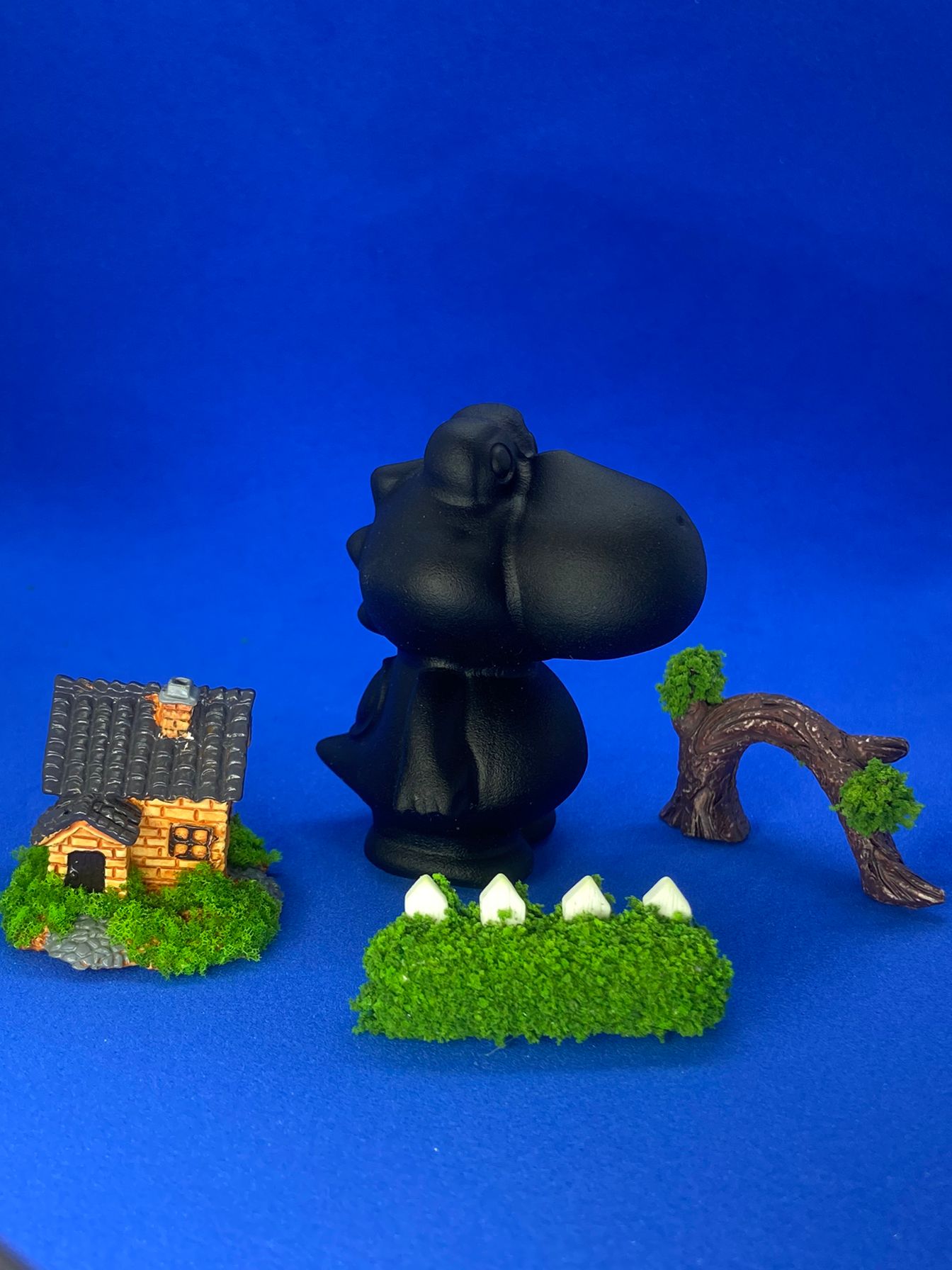 Black Obsidian Super Mario Character Carving