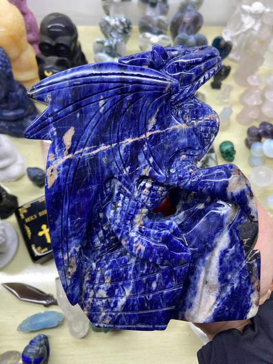 1.4kg Blue Sodalite Castle Dragon