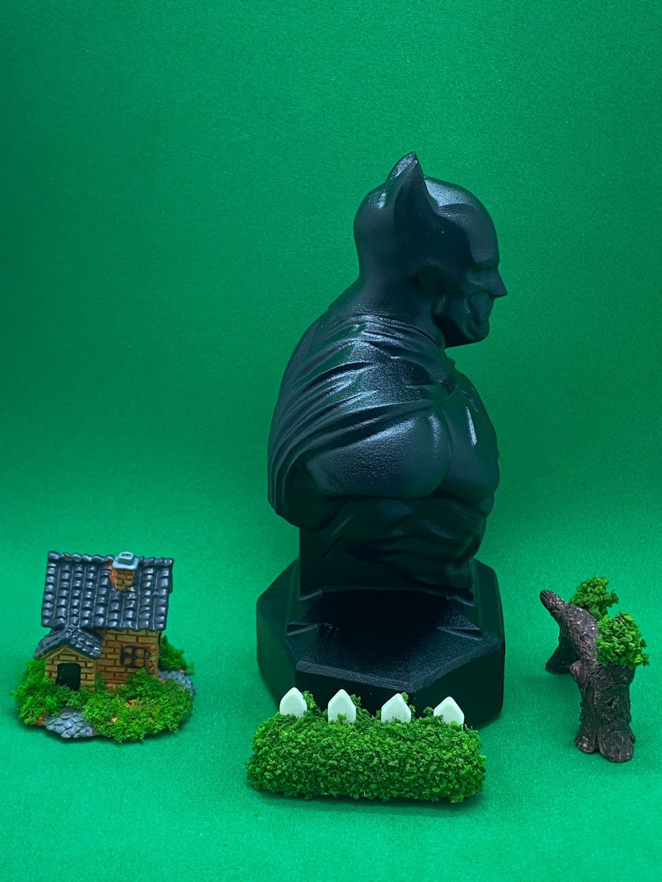 Black Obsidian Batman Statue Carving