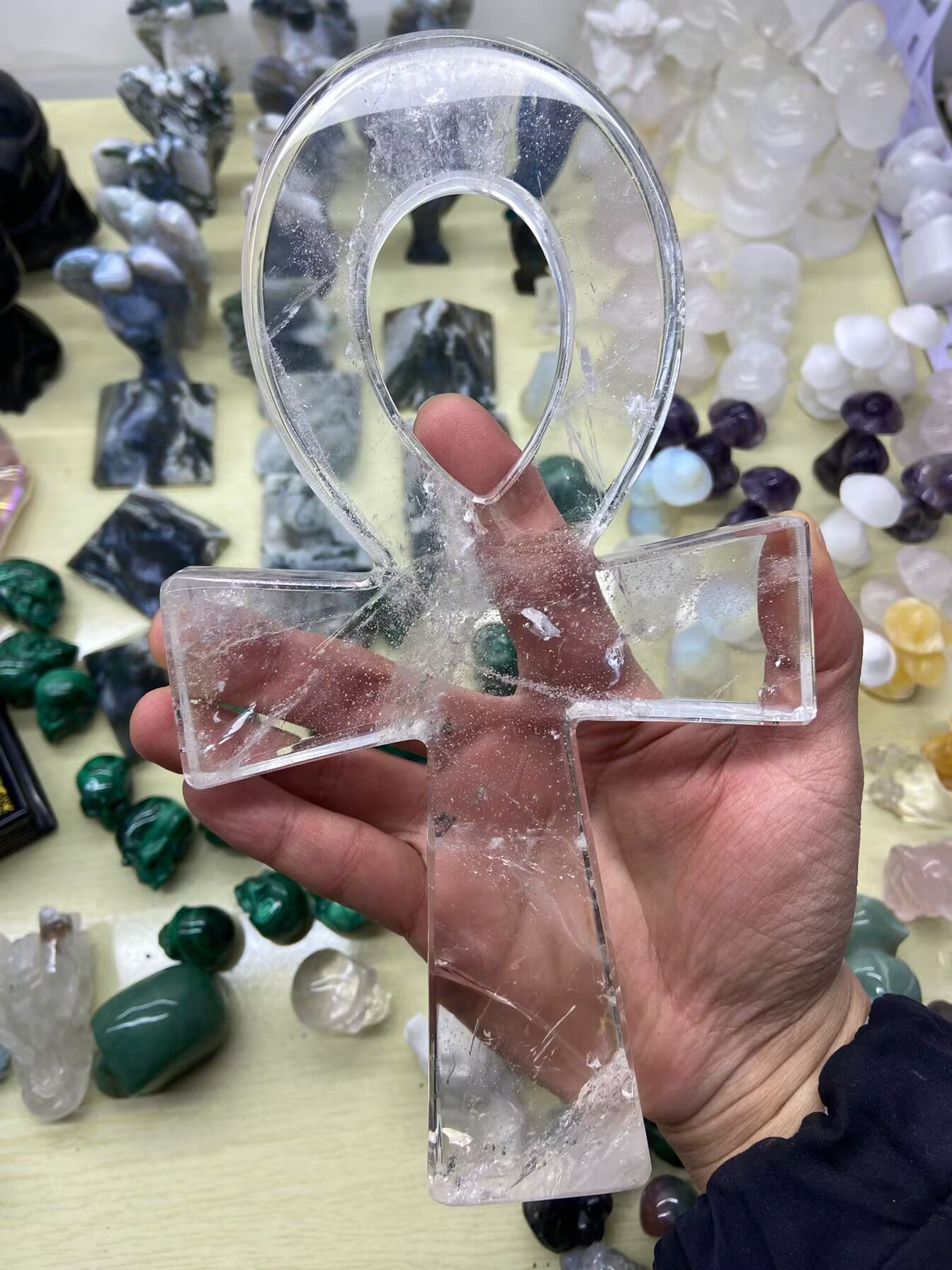 Clear Quartz Anchor Cross