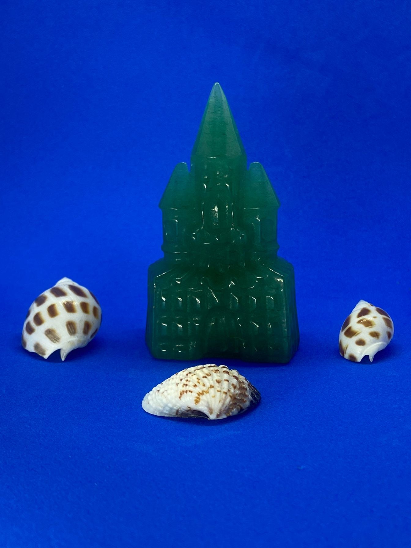 Green Aventurine Castle Carving