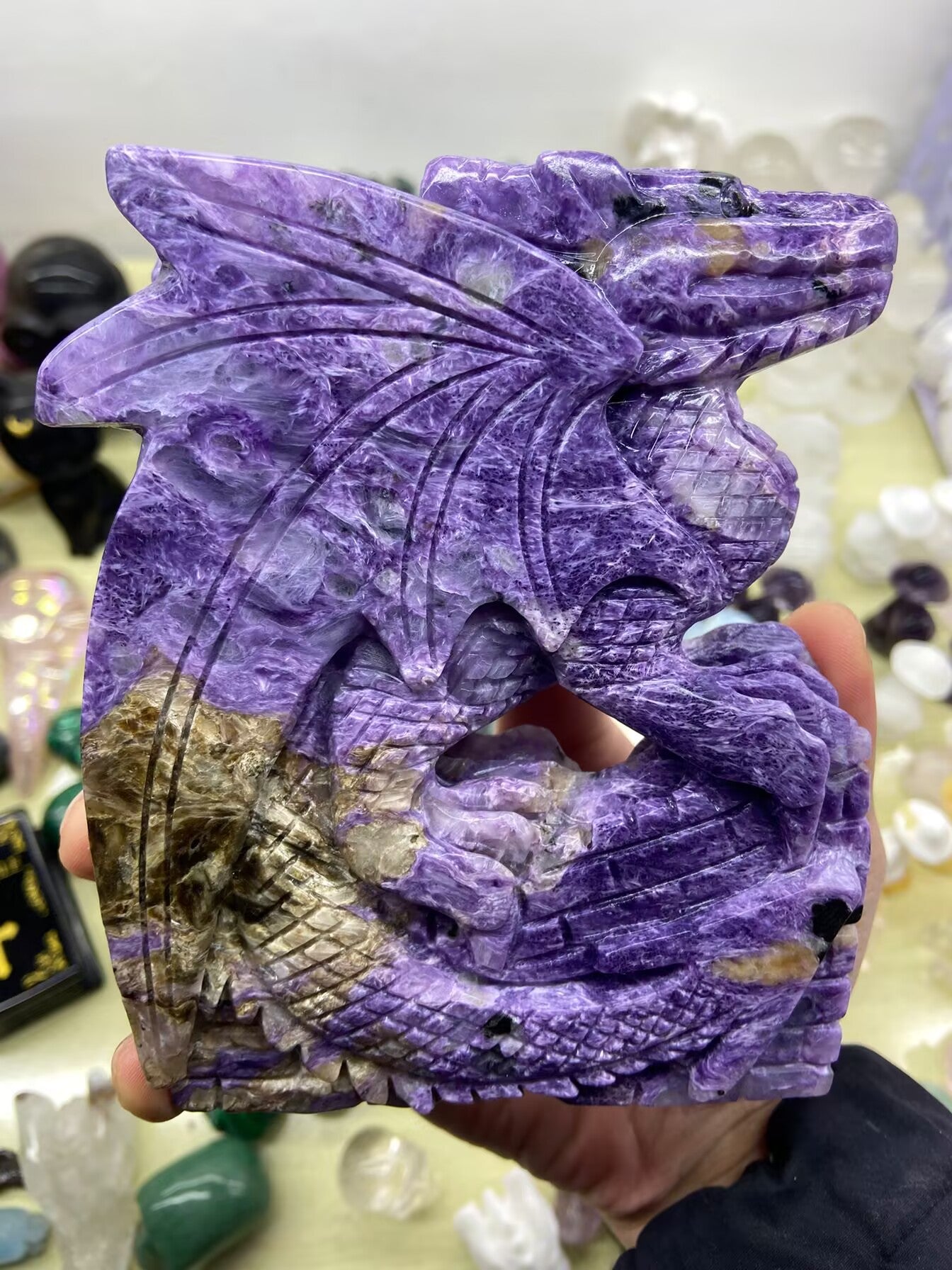 1kg Charoite Castle Dragon