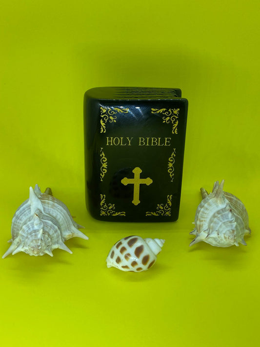 Black Obsidian Holy Bible Carving