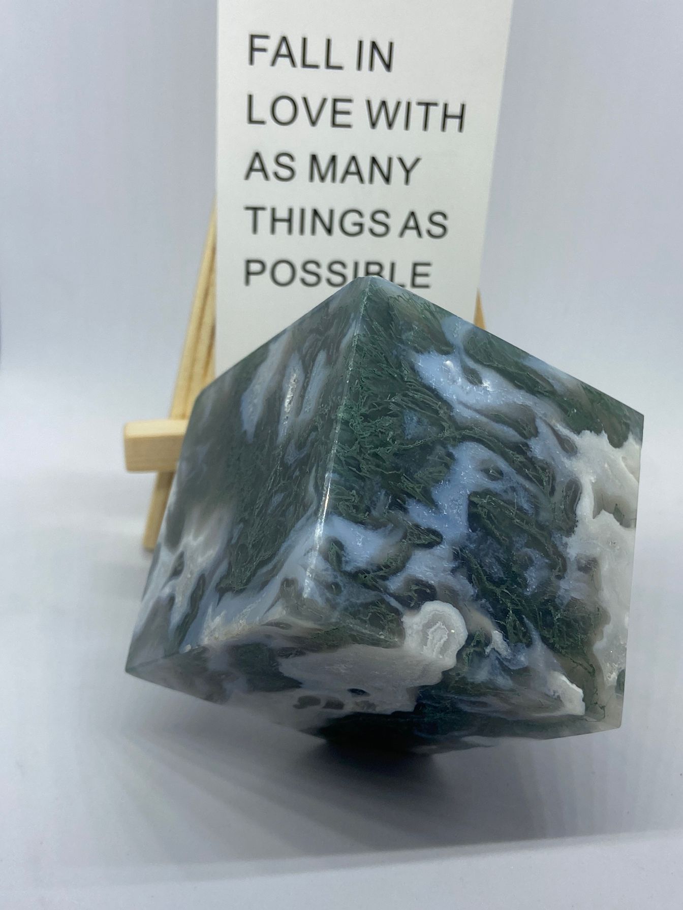 Moss agate Magic Cube