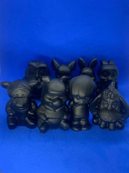 Black Obsidian Winne the Pooh Character Carving