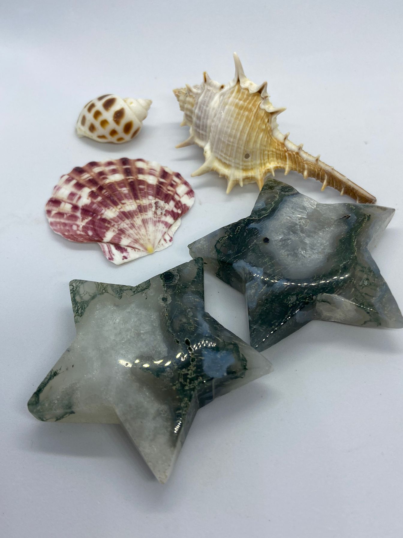 Moss agate star