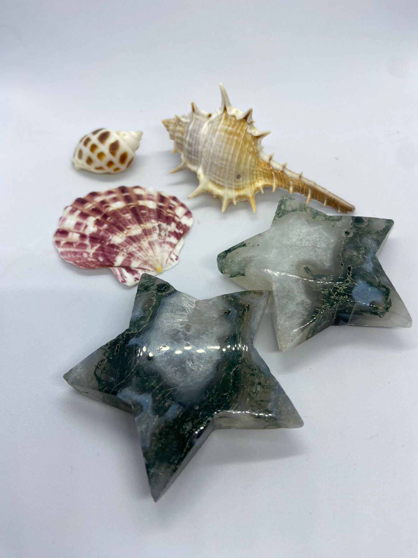 Moss agate star