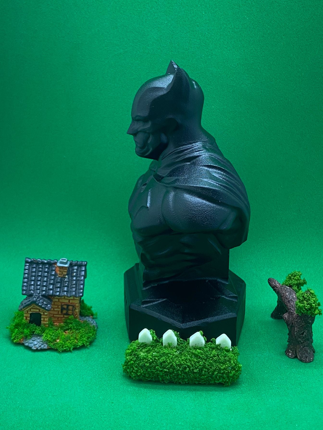 Black Obsidian Batman Statue Carving