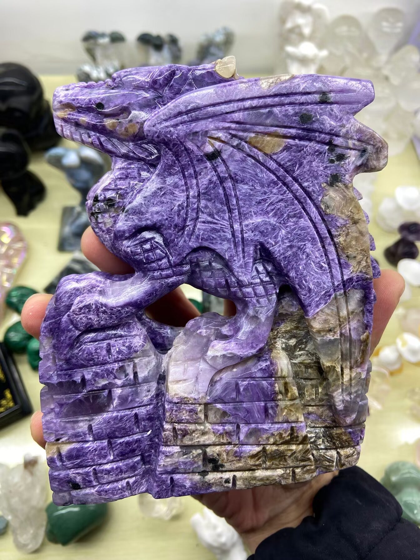 1kg Charoite Castle Dragon
