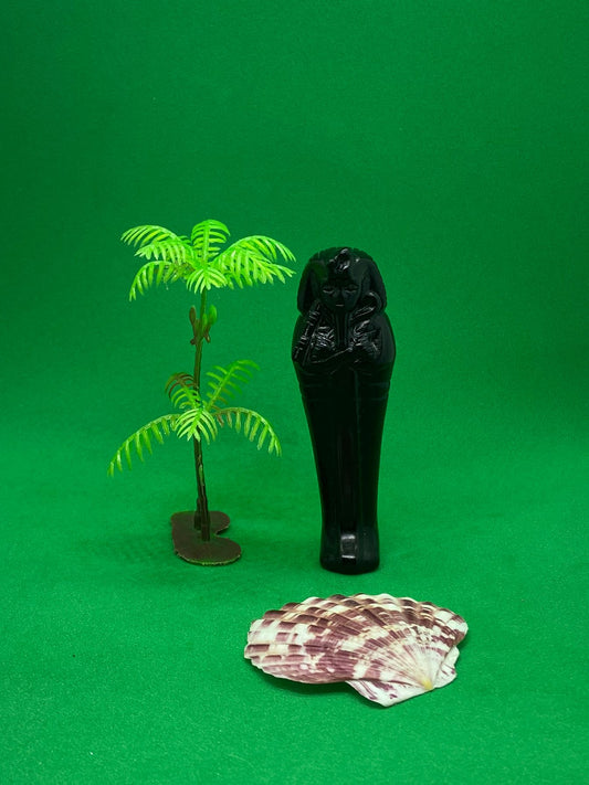 Black Obsidian Egypt Mummy Carving