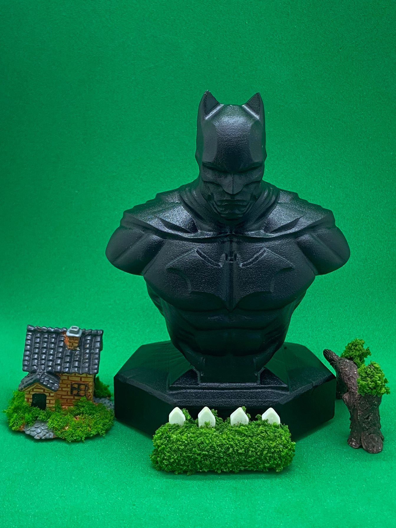 Black Obsidian Batman Statue Carving