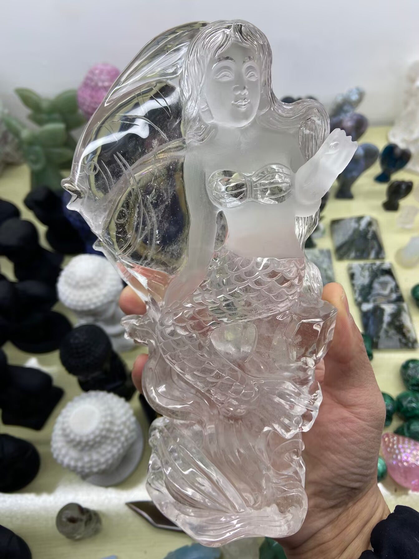 1.33kg Clear Quartz Mermaid(high quality)