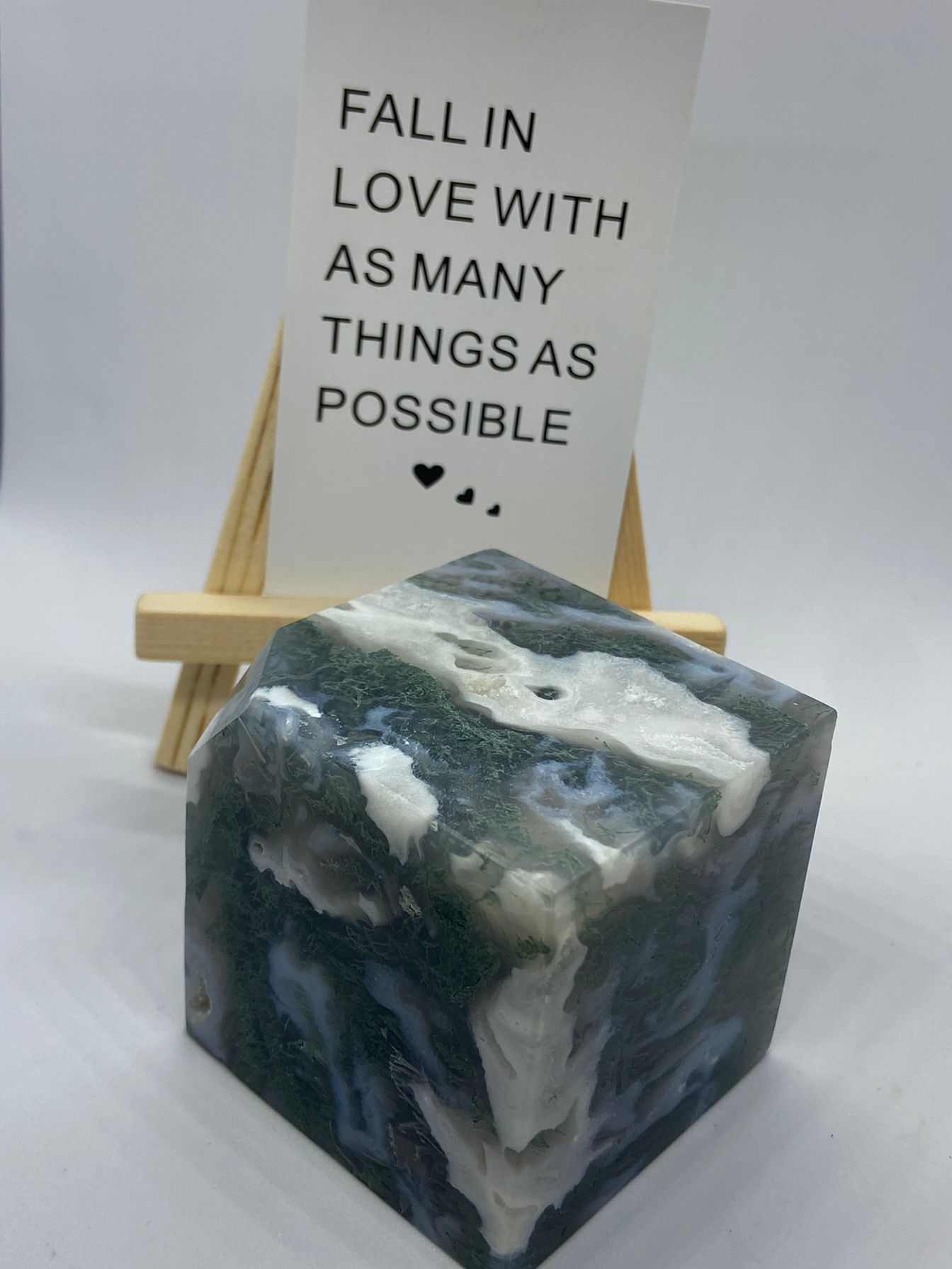 Moss agate Magic Cube