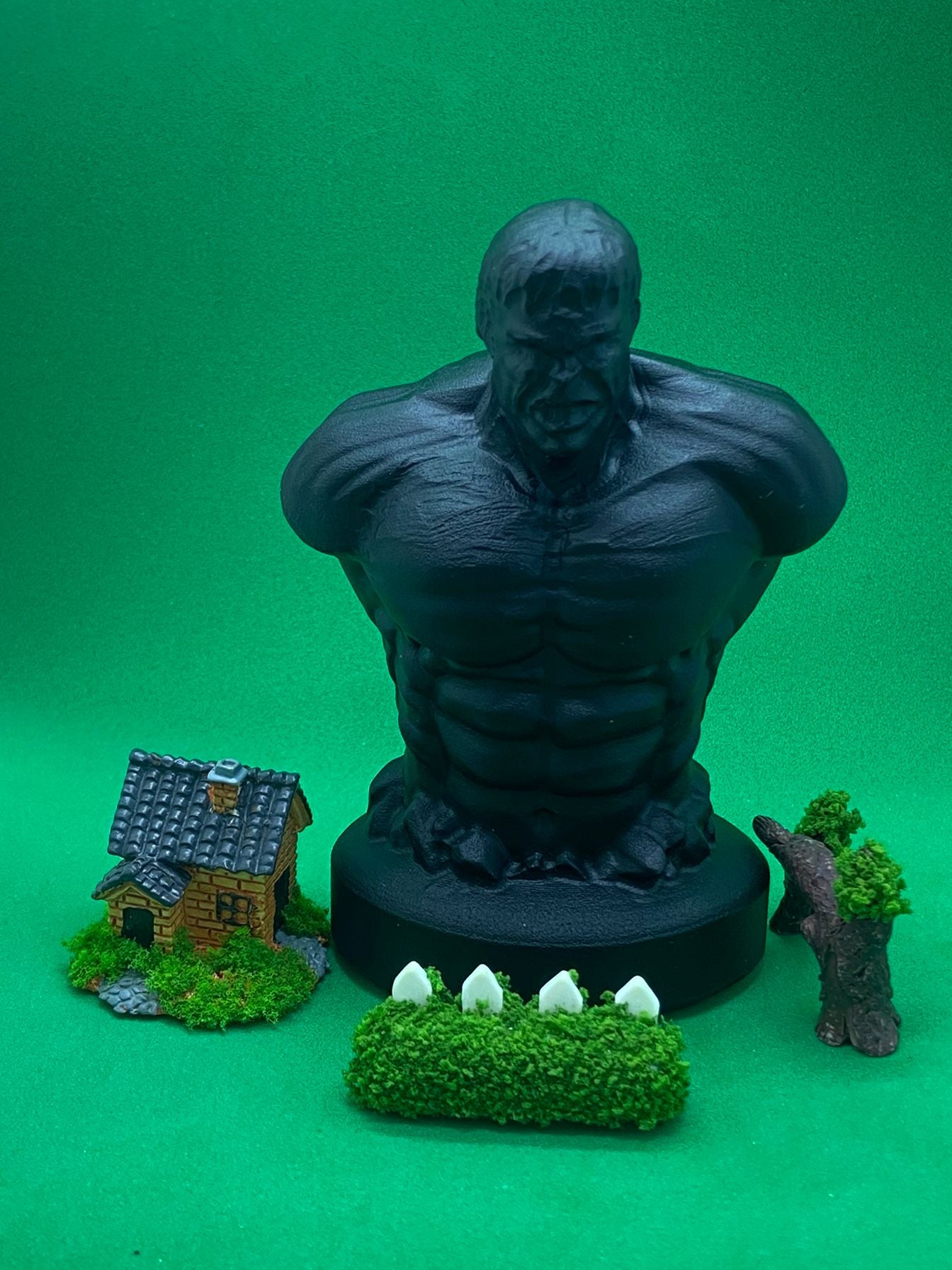 Black Obsidian Hulk Statue Carving