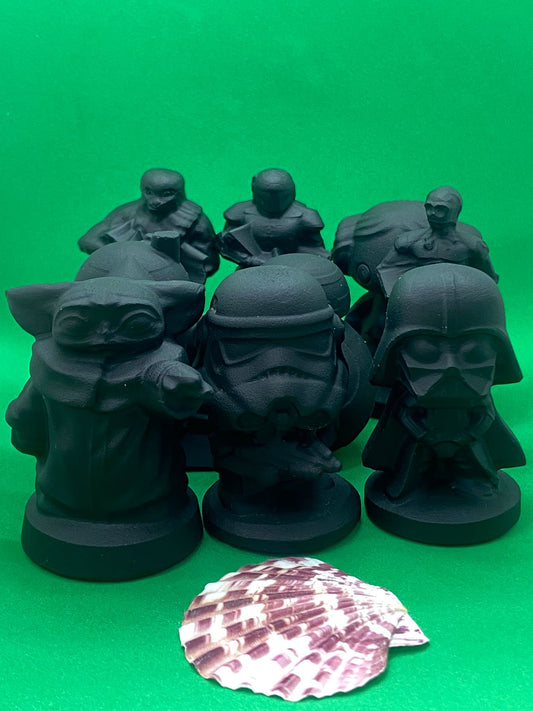 Black Obsidian Star Wars Characters Carving