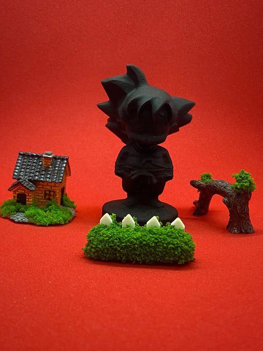 Black Obsidian Dragon Ball Goku Carving