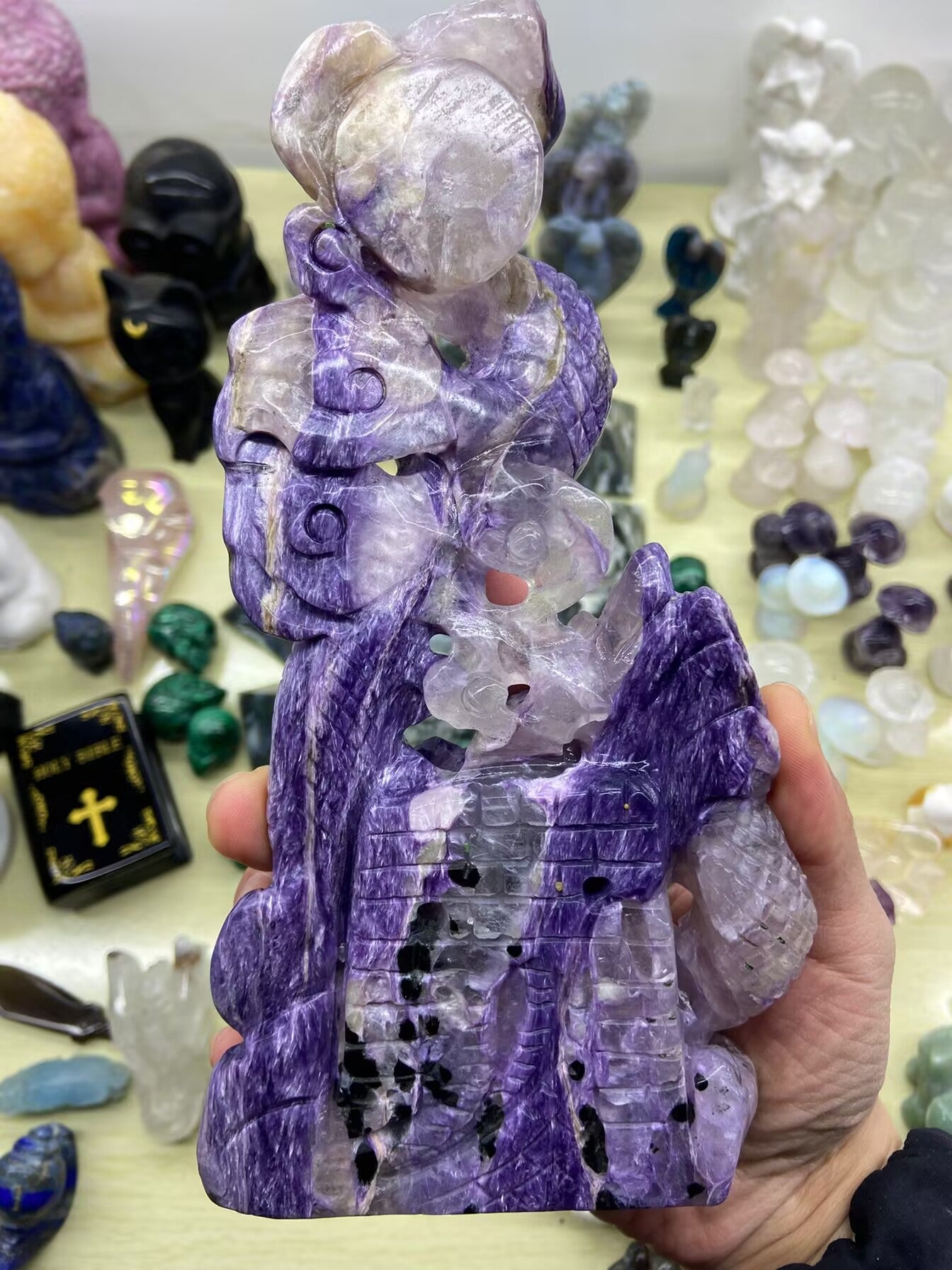 0.82kg Charoite Chinese Dragon