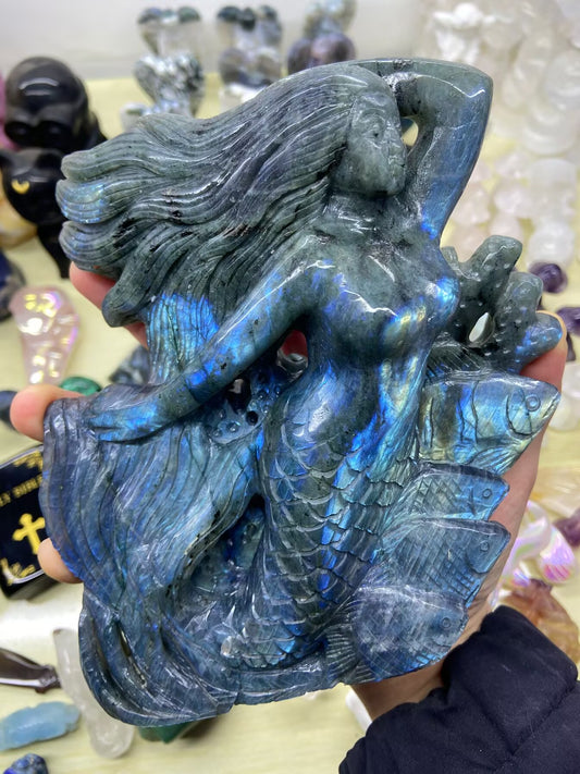 1.35kg Labradorite Mermaid