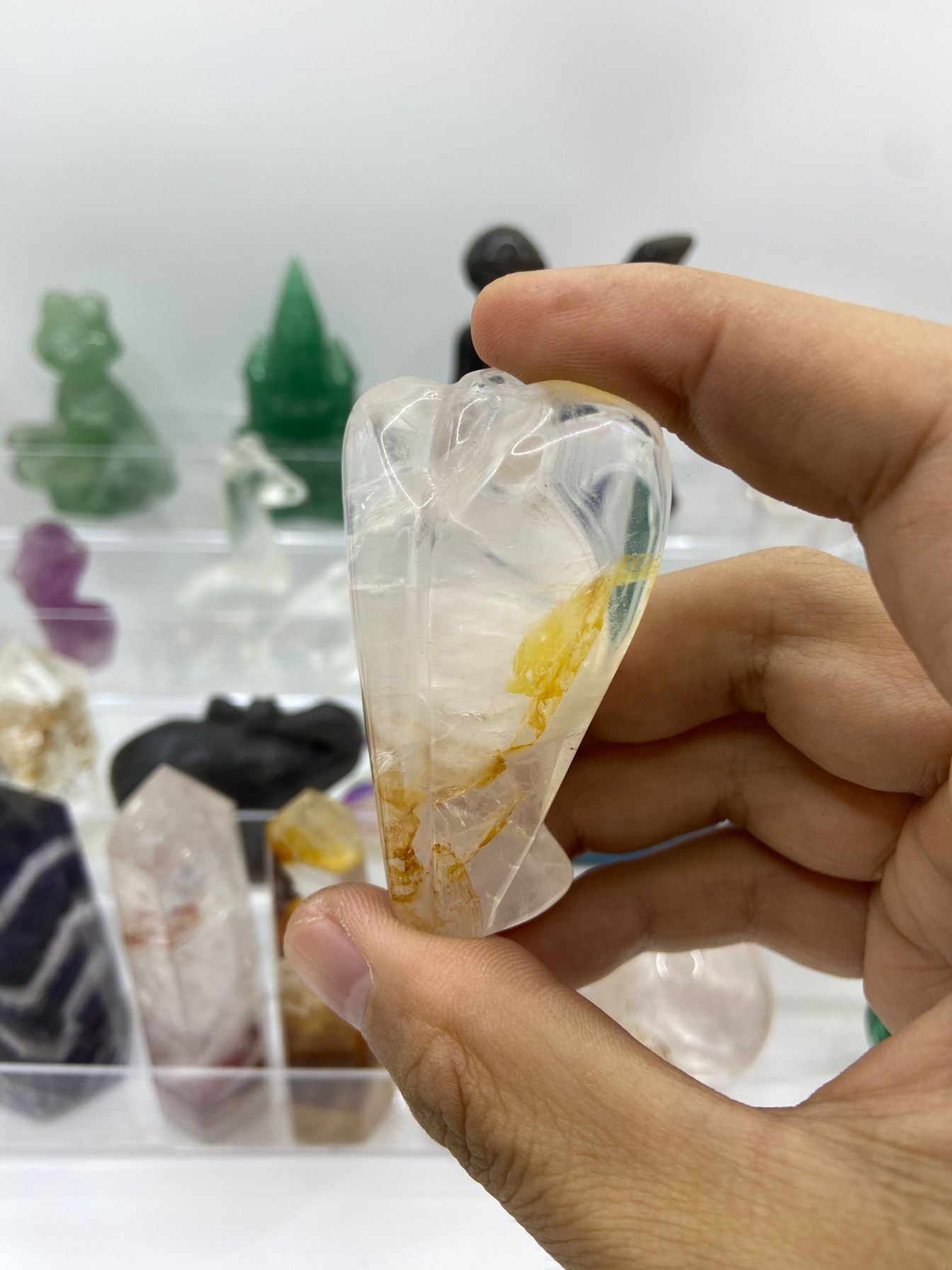 Golden Healer Angel carving(6cm)