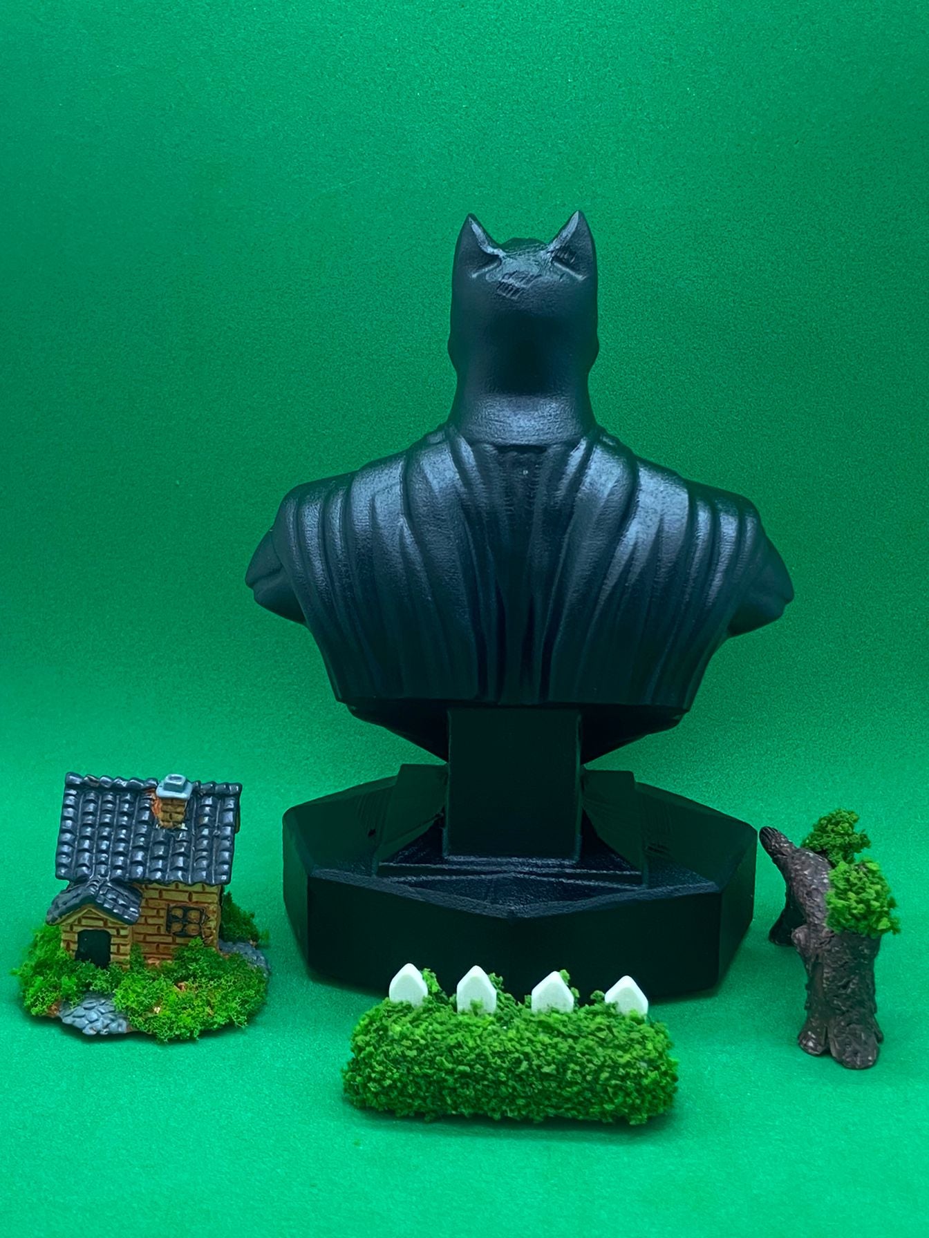 Black Obsidian Batman Statue Carving