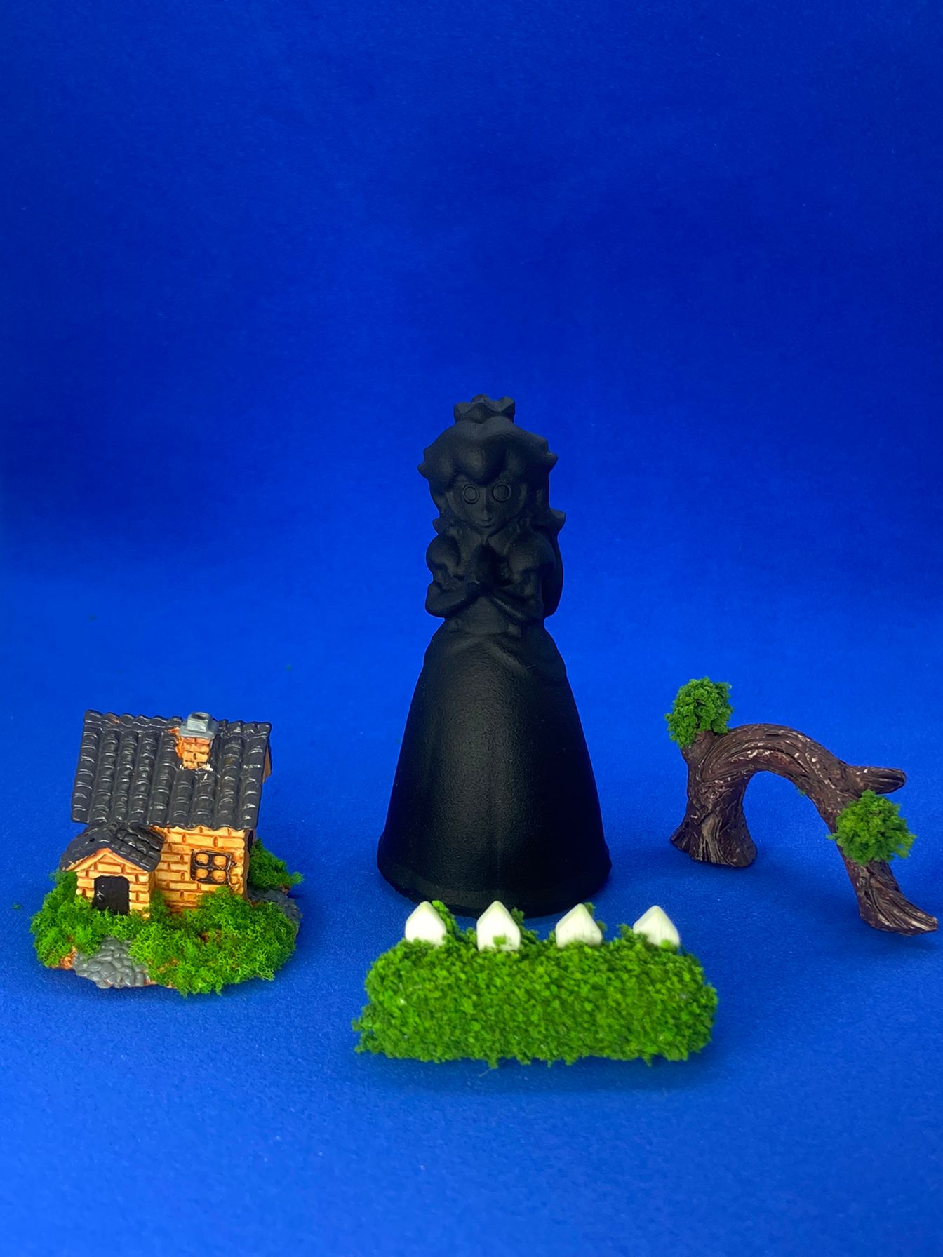 Black Obsidian Super Mario Character Carving