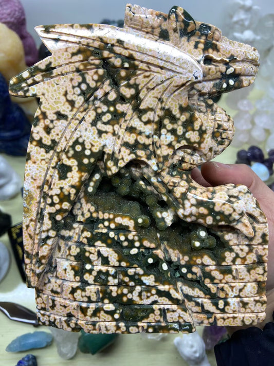 1.39kg Old Mine Ocean Jasper Castle Dragon