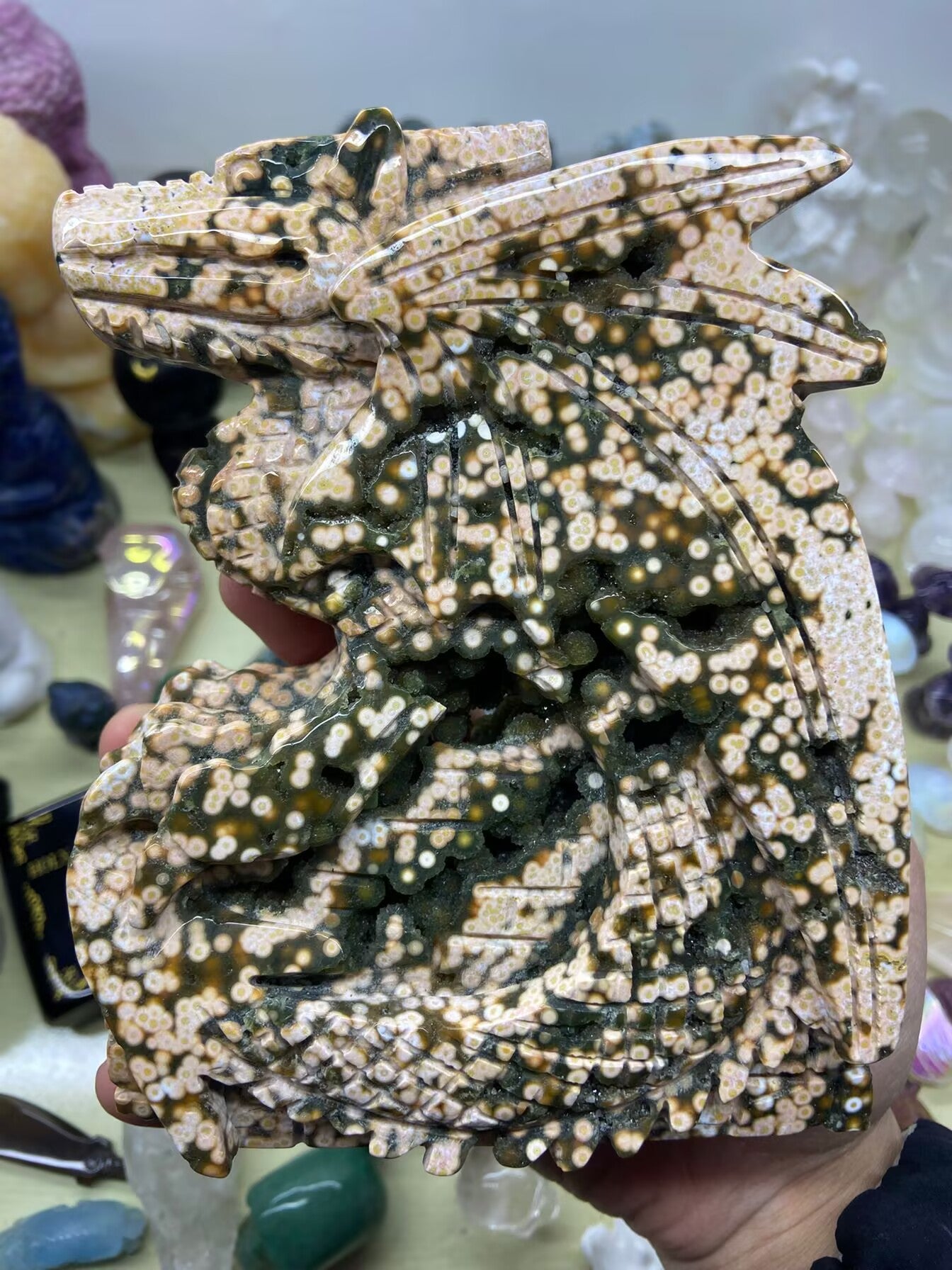 1.39kg Old Mine Ocean Jasper Castle Dragon