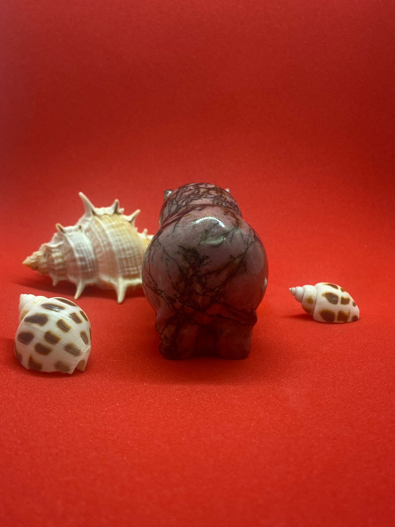 Rhodonite Hippo Carving