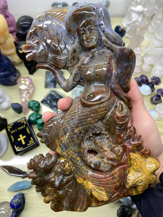 1.81kg Ocean Jasper Mermaid