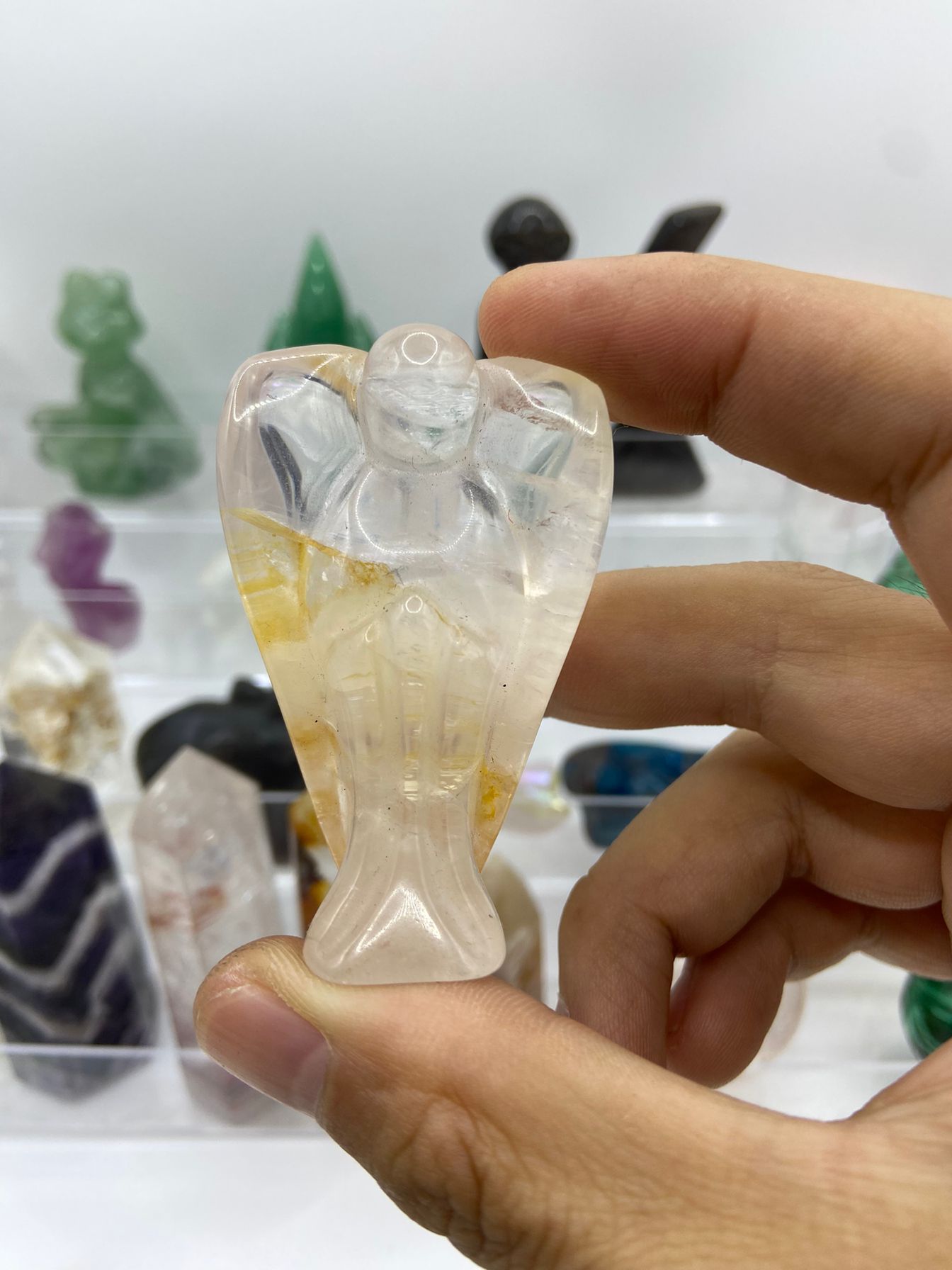 Golden Healer Angel carving(6cm)